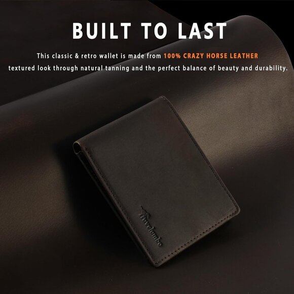 ⚡Travelambo Men Craze Horse Coffee Genuine Leather Handmade Stylish Wallet - Picture 3 of 9